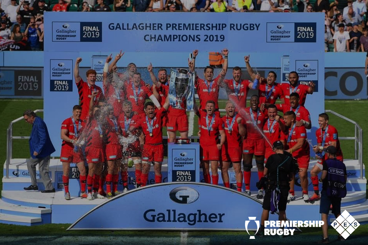 Gallagher Premiership Rugby Champions 2019 Winners Podium