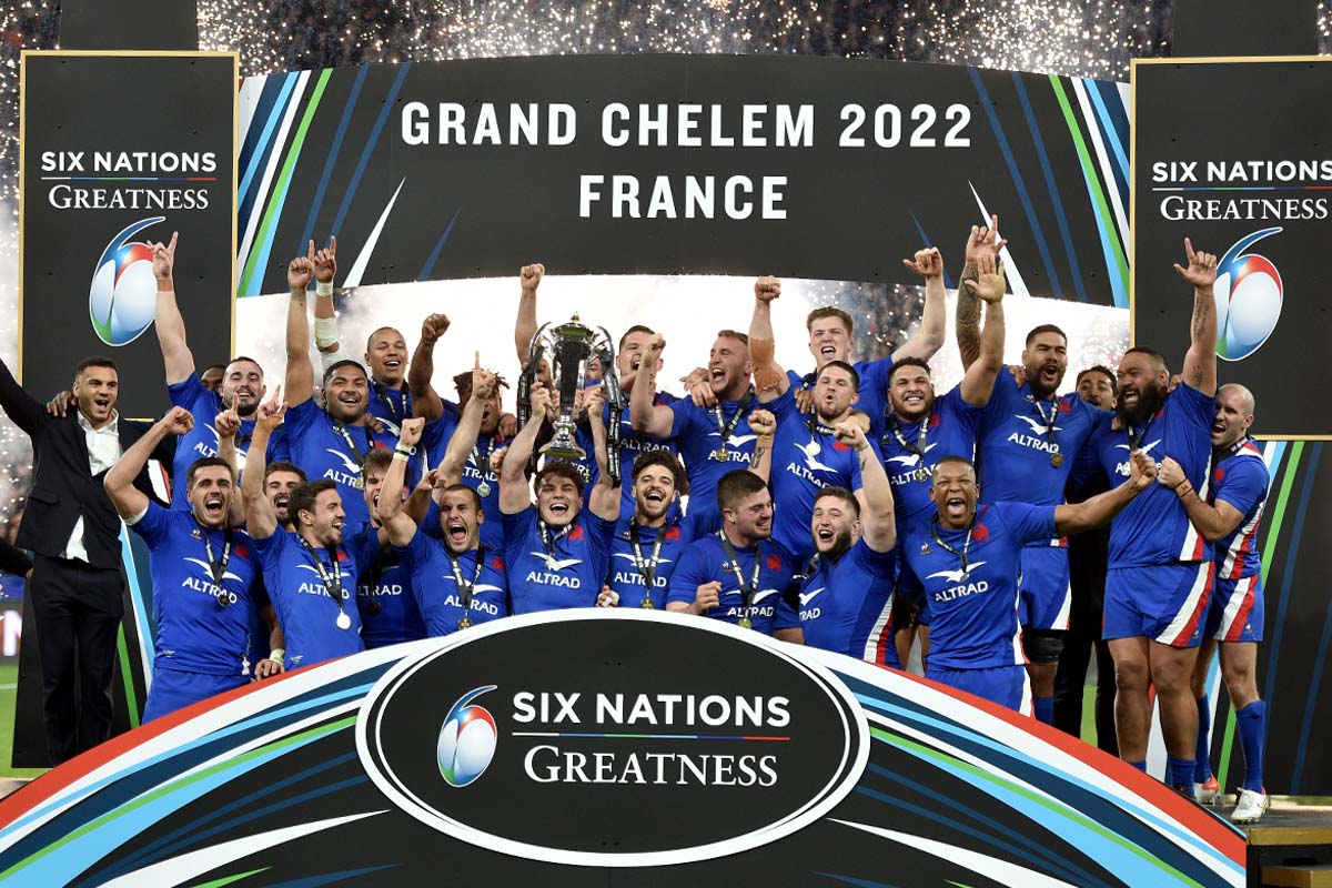 Sports Presentation Stage for Six Nations 2022 France Winners