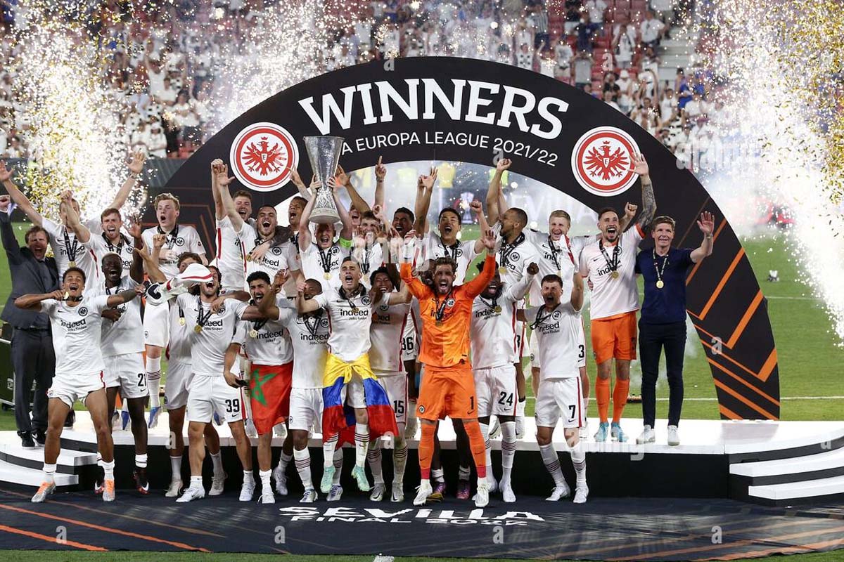 UEFA Europa League Final Seville 2022 Trophy Winners