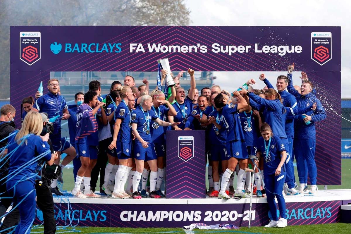 Sports Presentation Stage for Women's Super League Final 2021