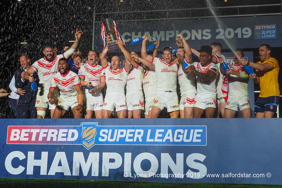 Sports Presentation Stage for Super League Grand Final 2019 Winners