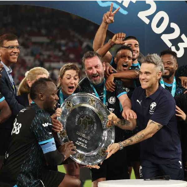 Soccer Aid 2023 winners trophy